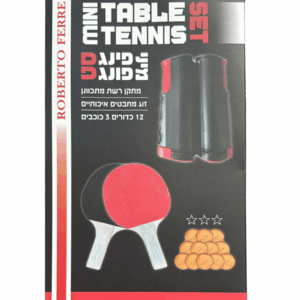 סט מחבטי טניס + 12 כדורים ורשת מתכווננת