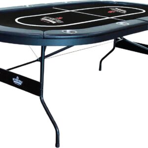 שולחן פוקר אליפטי מתקפל 213 ס"מ HOT HAND POKER בצבע שחור