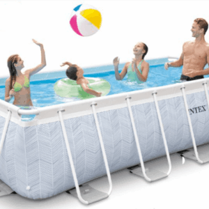 בריכת INTEX/אינטקס במידות 400X200X100 ס"מ דגם 26780 דגם שברון חבילת הכל כלול SILVER
