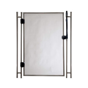 שער + מנעול אפור EUROFENCE