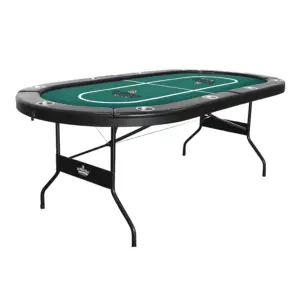 שולחן פוקר אליפטי מתקפל 213 ס"מ HOT HAND POKER בצבע ירוק