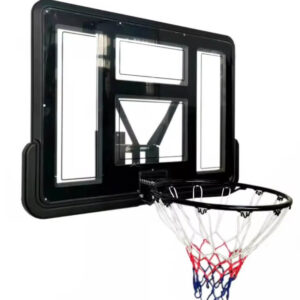 לוח כדורסל שקוף מקצועי 110/75 ס"מ עם הרחקה מהקיר DUNK M007